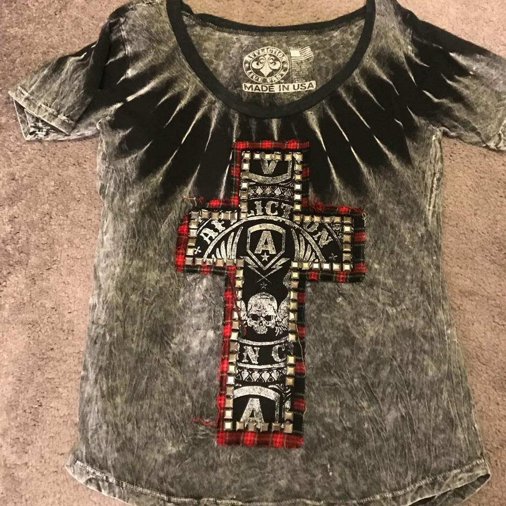 Small Grey Affliction Shirt